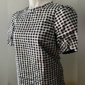 J Crew Factory Metallic Gingham Top and Skirt. M. NWT
